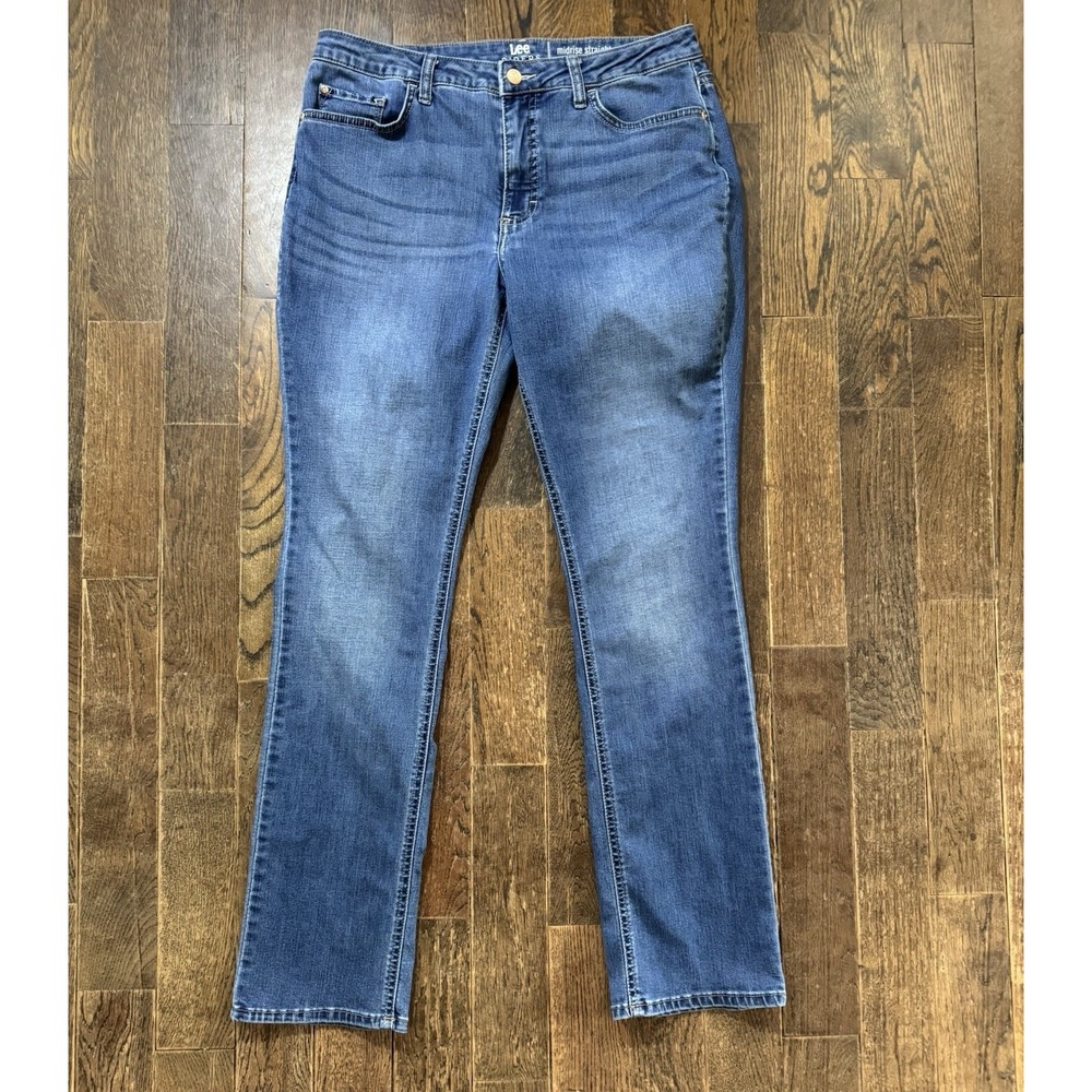 Lee Riders Jeans Womens 33x30.5 Blue Excellent Mid Rise Straight Leg Denim